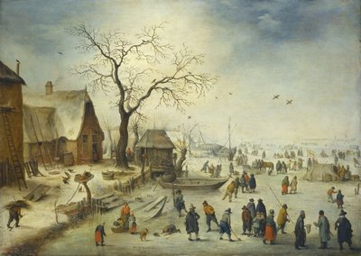 Villagers on the Ice by Jan Brueghel the Younger